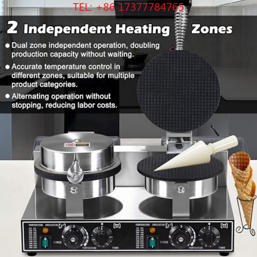 Waffle Cone Maker - Professioneller Waffelkegel-Maker 2600 W Kommerzielle Eiswaffel-Maschine