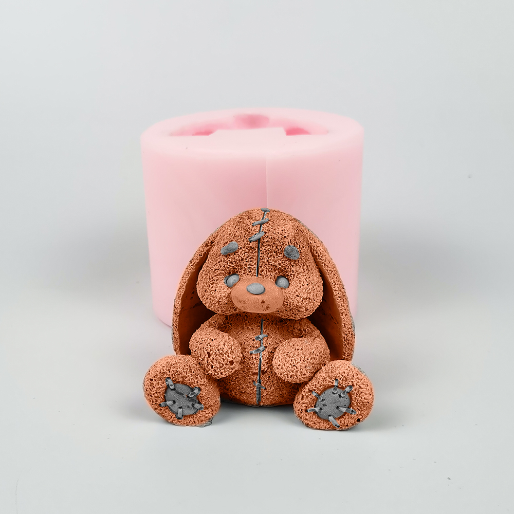 Bunny Cake Mold - Silikonform 3D niedliche Cartoon Stofftier Kaninchen