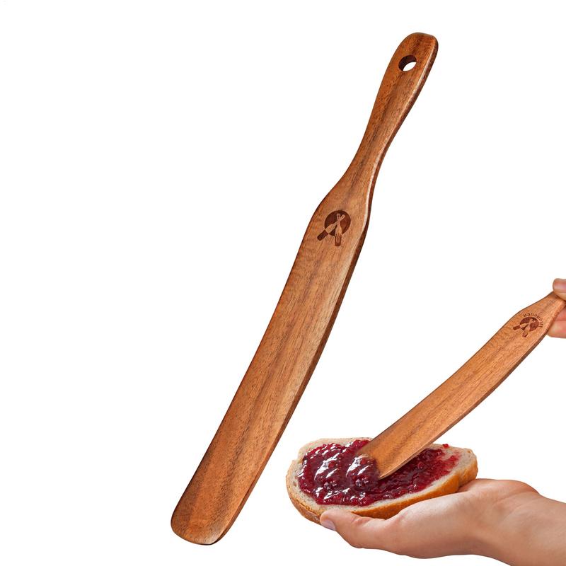 Okonomiyaki Spatula - Holz-Rührstab, schmales Glas, Schaber, tragbarer Brot-Schneebesen,