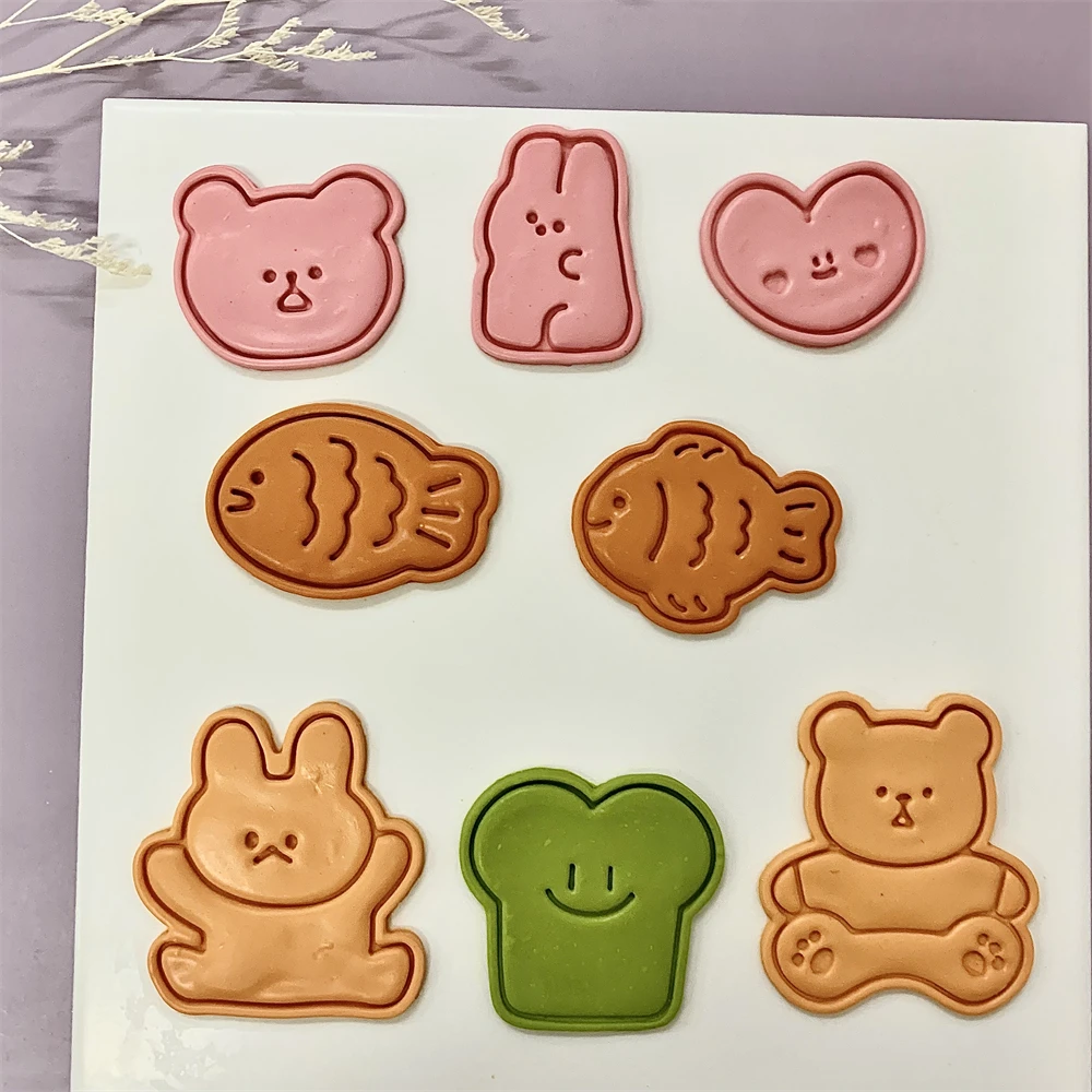Bunny Cake Mold - Nette Tier Cookie Präge Stempel Fisch