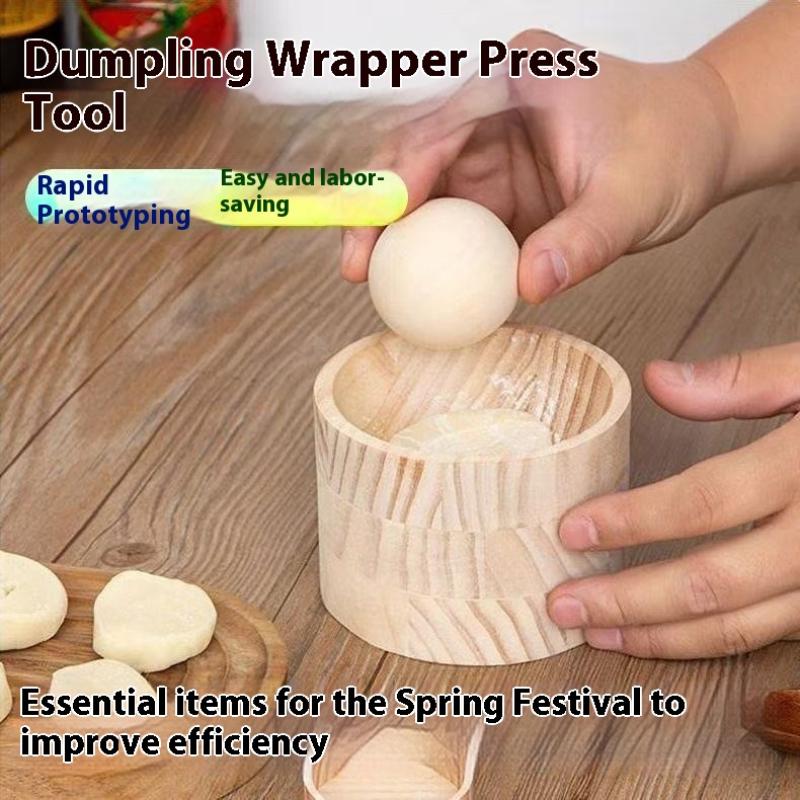 Dumpling Press Set - 1 Set Knödelmaschine aus Holz –