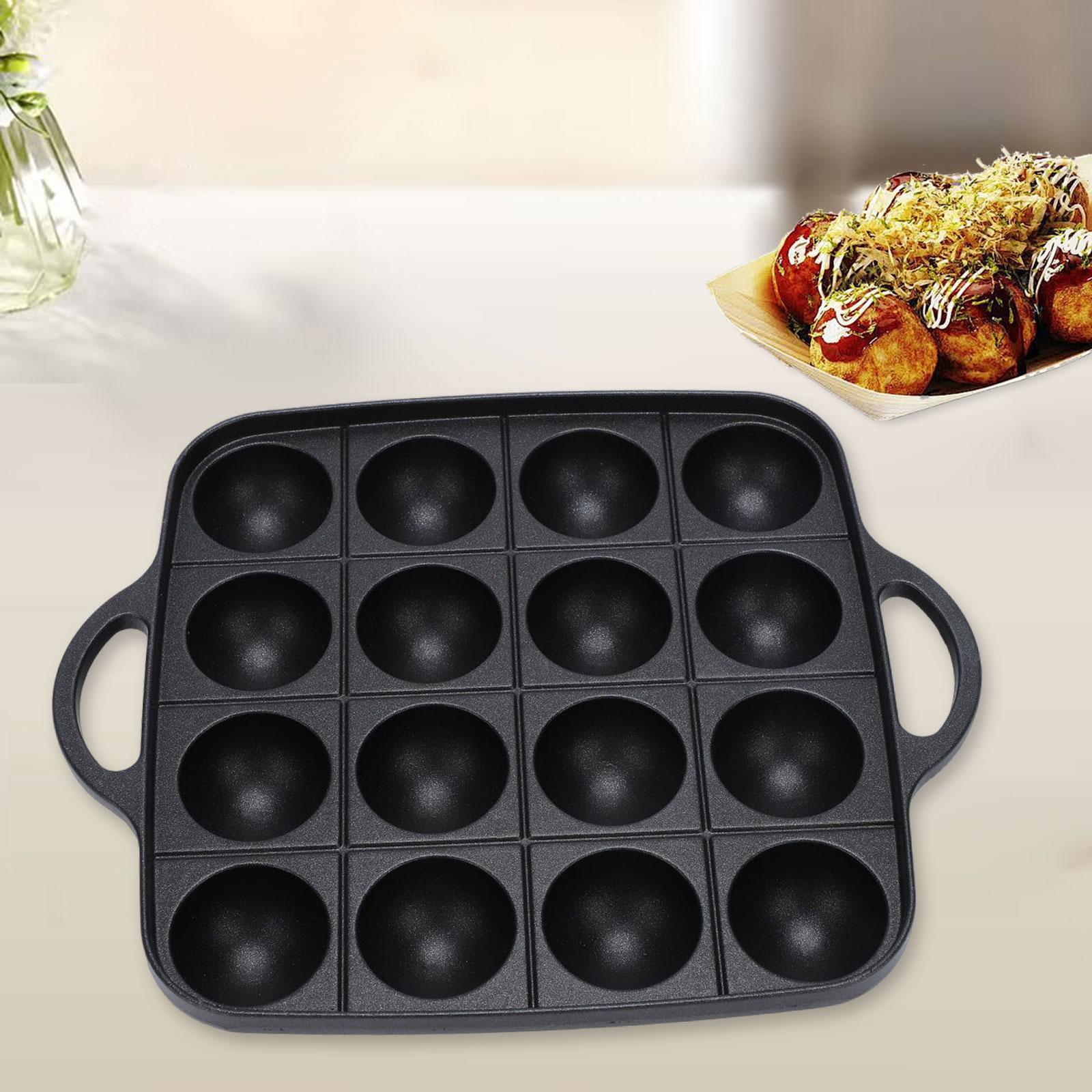 Takoyaki Grill Plate - Takoyaki-Grillpfanne, 16 Mulden, leicht zu reinigen,