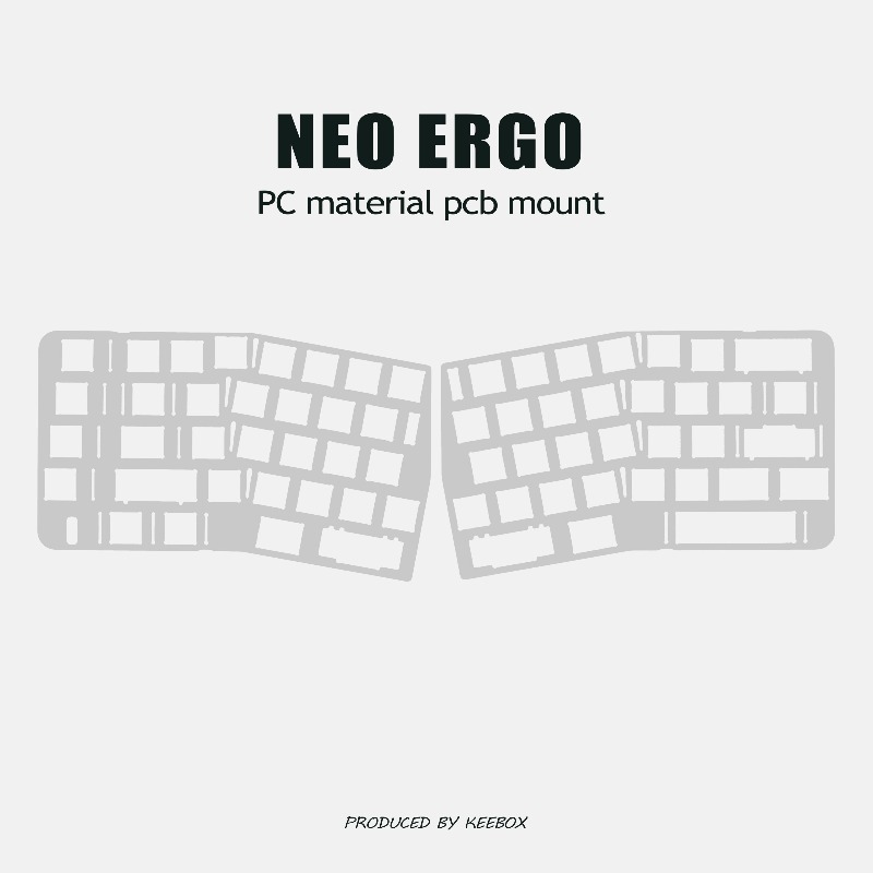 Crepe Pan Carbon - Neo Ergo Tastatur-Positionierungsplatte, maßgeschneiderte Aluminium-PP-PC-Kohlefaserplatte, Spielbüro,