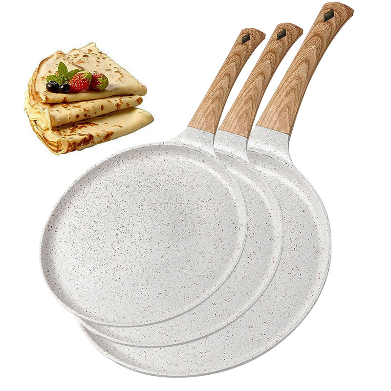 Egg Waffle Pan - 20/24/28cm Antihaft-Crêpepfanne, Eierpfanne, Pizza-Bratpfanne, Tortilla-Grillplatte, Granitbeschichtung,