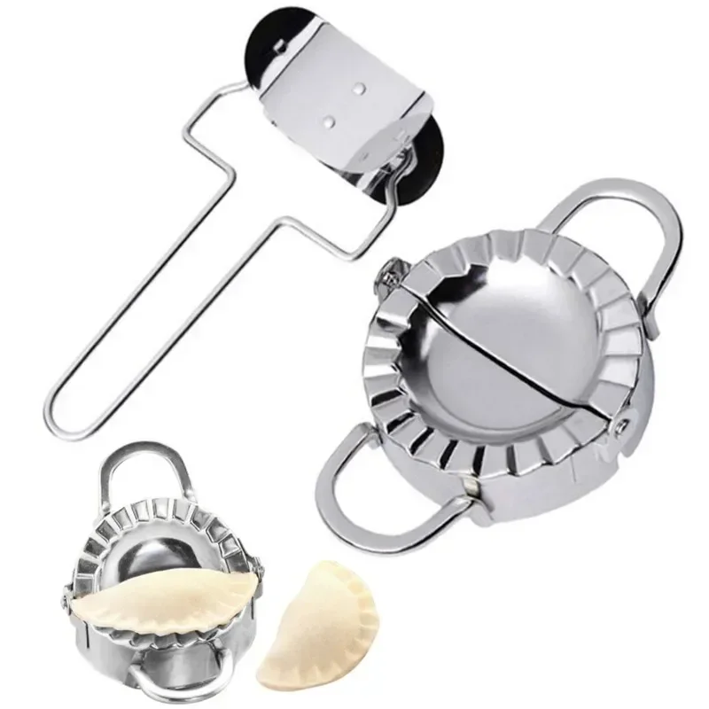 Dumpling Press Set - Teigausstecher für Dumplings, Teigpräger, Edelstahl-Teigformer für