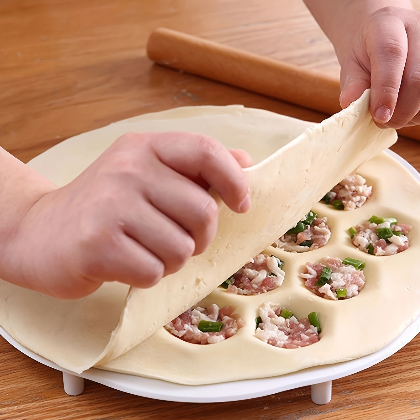 Dumpling Press Set - 1 Stück – einfache chinesische Knödelform,