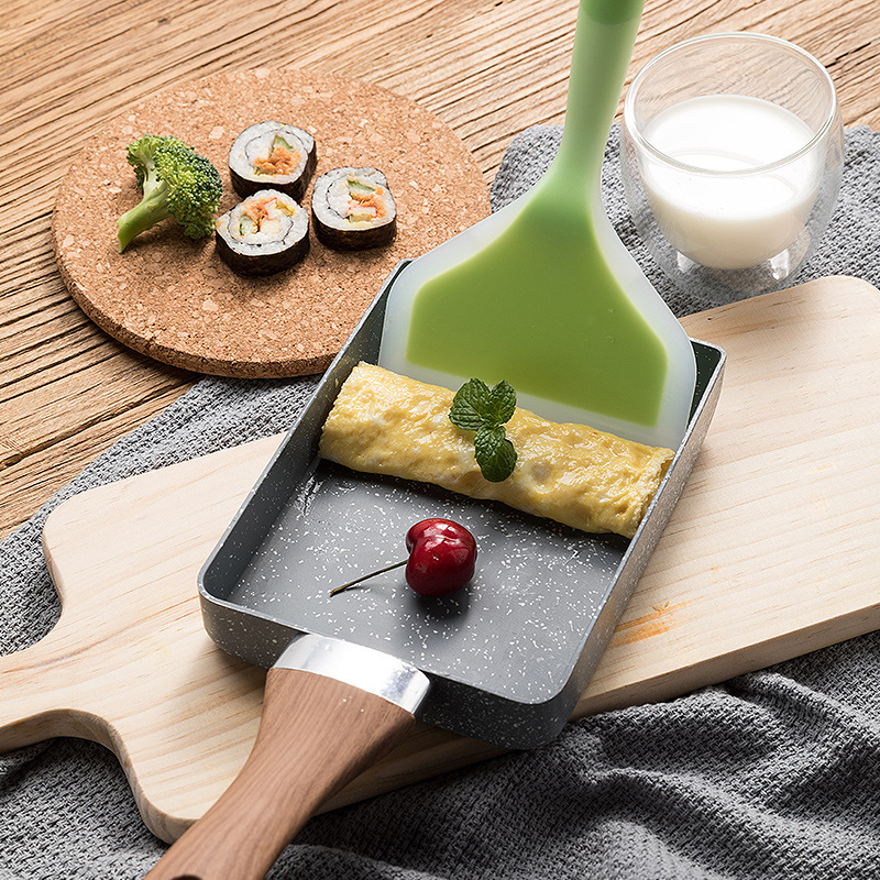 Mini Pancake Griddle - Bratpfanne Tamagoyaki Omelett Schwarz Antihaft-Pfanne Brateneierpfanne