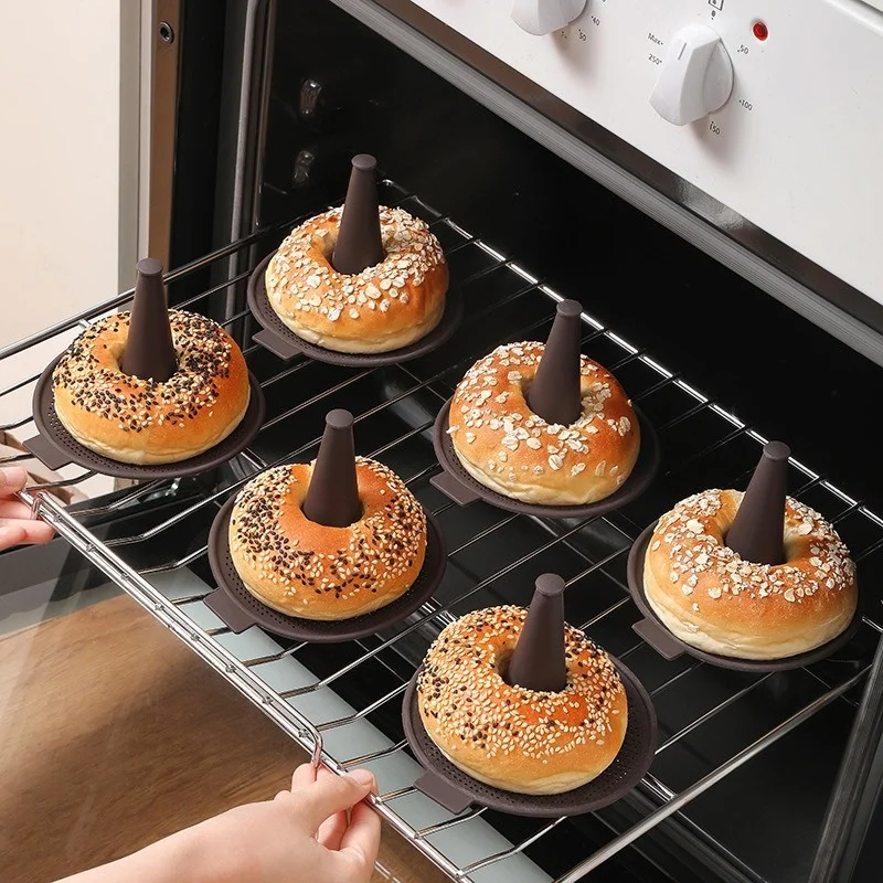 Donut Mold Silicone - 6 Stück Backform Brot Donut Pfannen