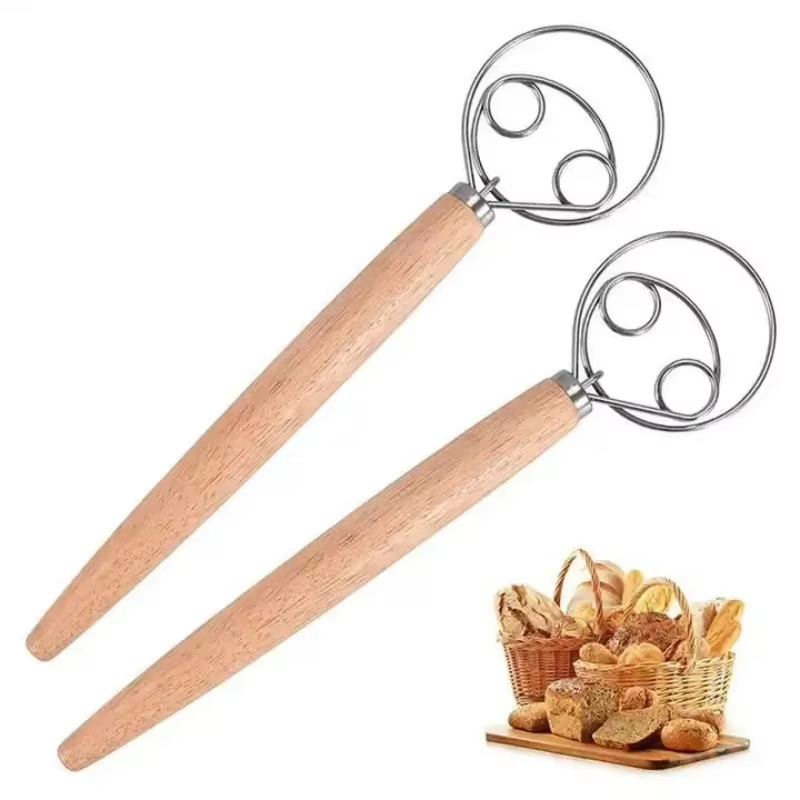 Danish Pancake Pan - 13 Zoll Dänischer Teigbesen aus Edelstahl