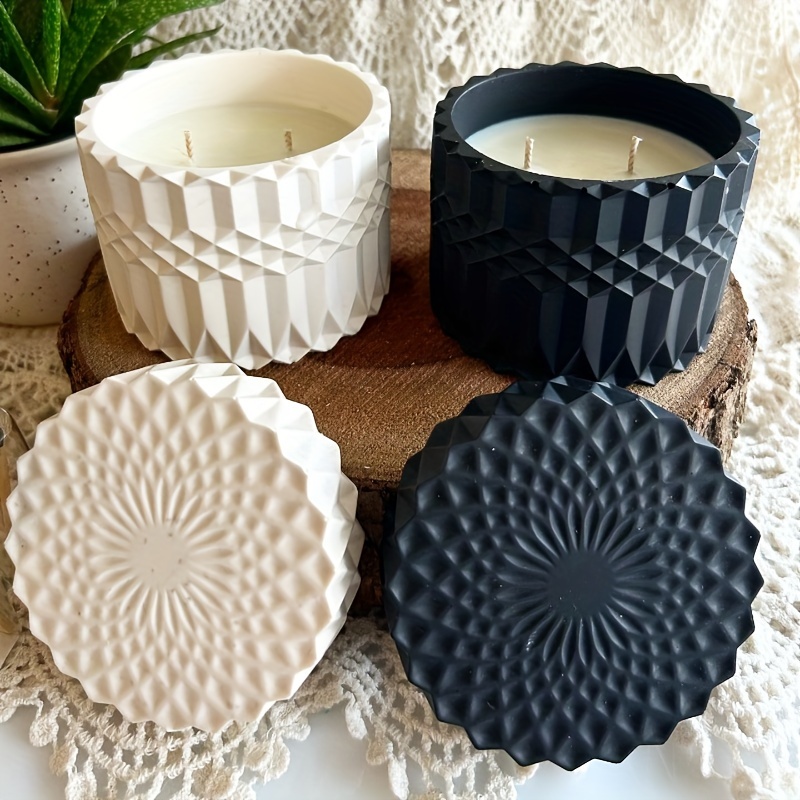 Potsticker Mold - 1 Set Wellenmuster-Kerzenbecher-Gießform aus Silikon für