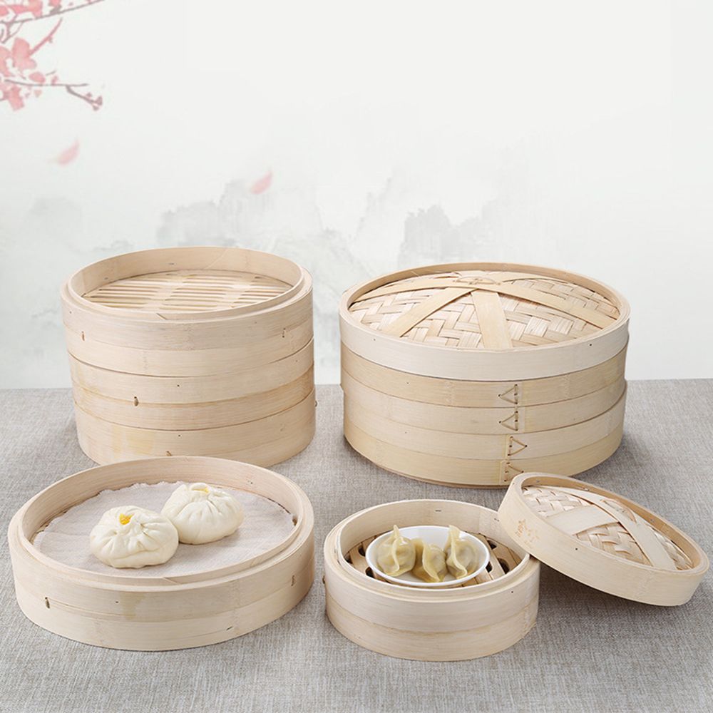 Bao Steamer Bamboo - Griff Dampfkorb macht lecker Bao Brötchen