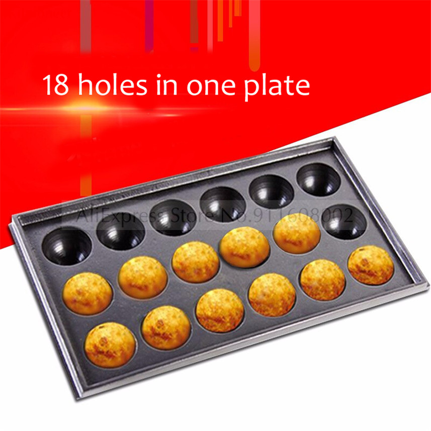 Takoyaki Grill Plate - 1 Stück Oktopus-Kugeln, Platte, antihaftbeschichtet, Grilltablett,