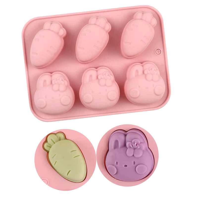 Bunny Cake Mold - Cartoon Silikon Form Kaninchen Karotte Cookies