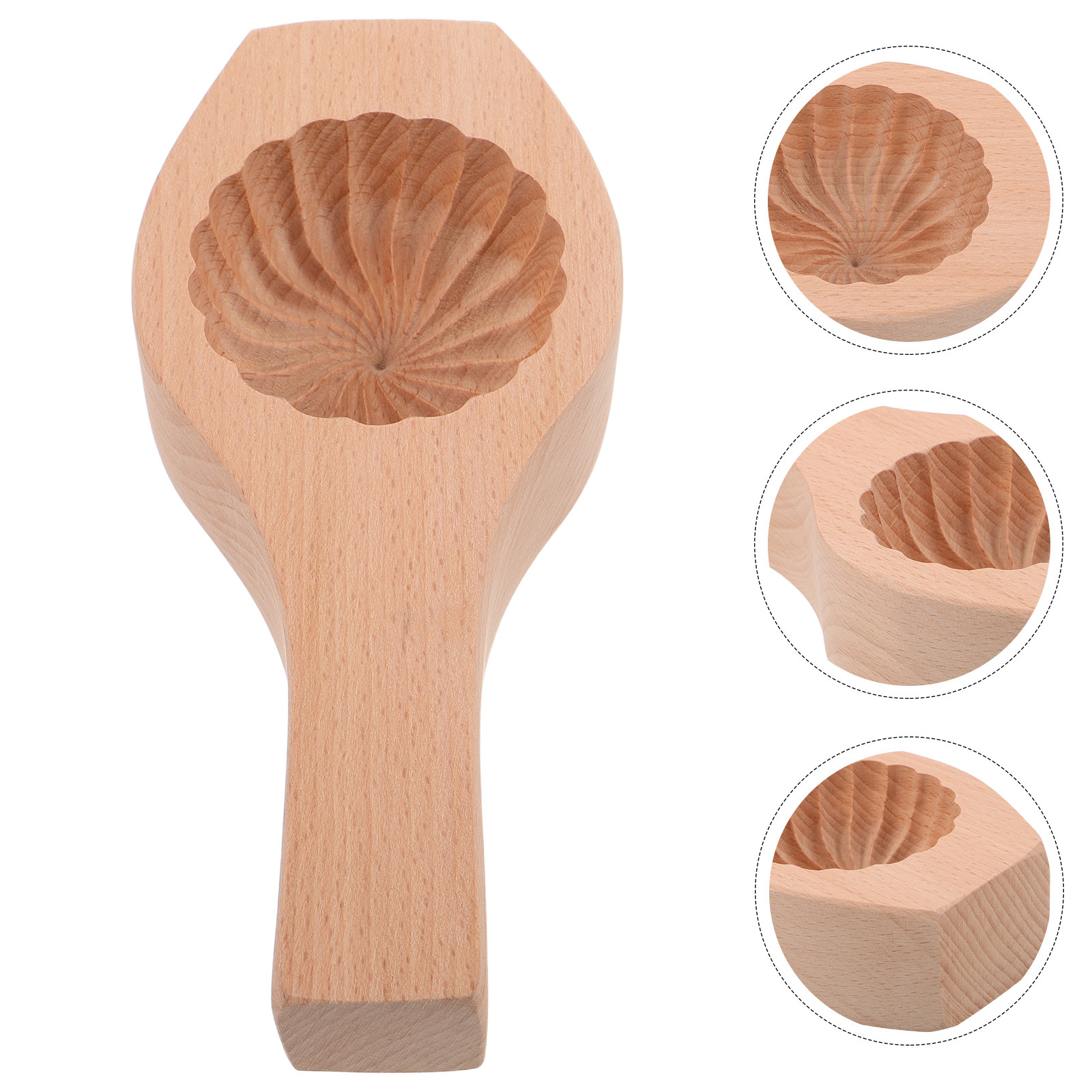 Bao Steamer Bamboo - Holz-Bambus-Dumpling-Dampfgarer-Form 10,6 Zoll Handgefertigter Teig-Bao-Maker Küchenwerkzeug