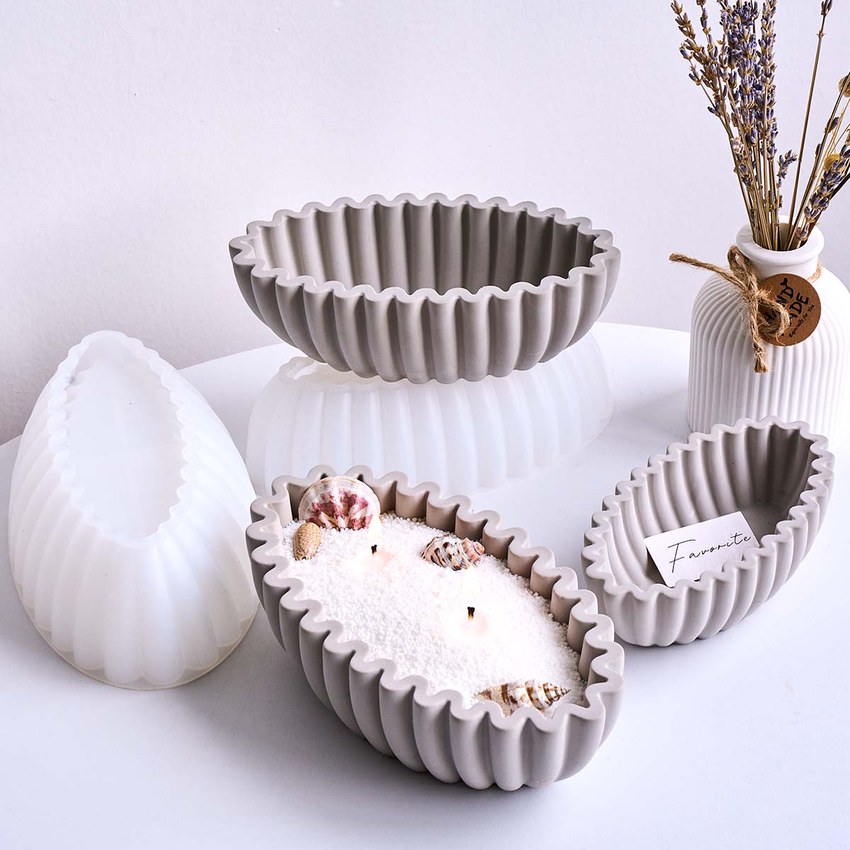 Potsticker Mold - S/M/L Ovale Gestreifte Aufbewahrungsschale Silikonform Vielseitige