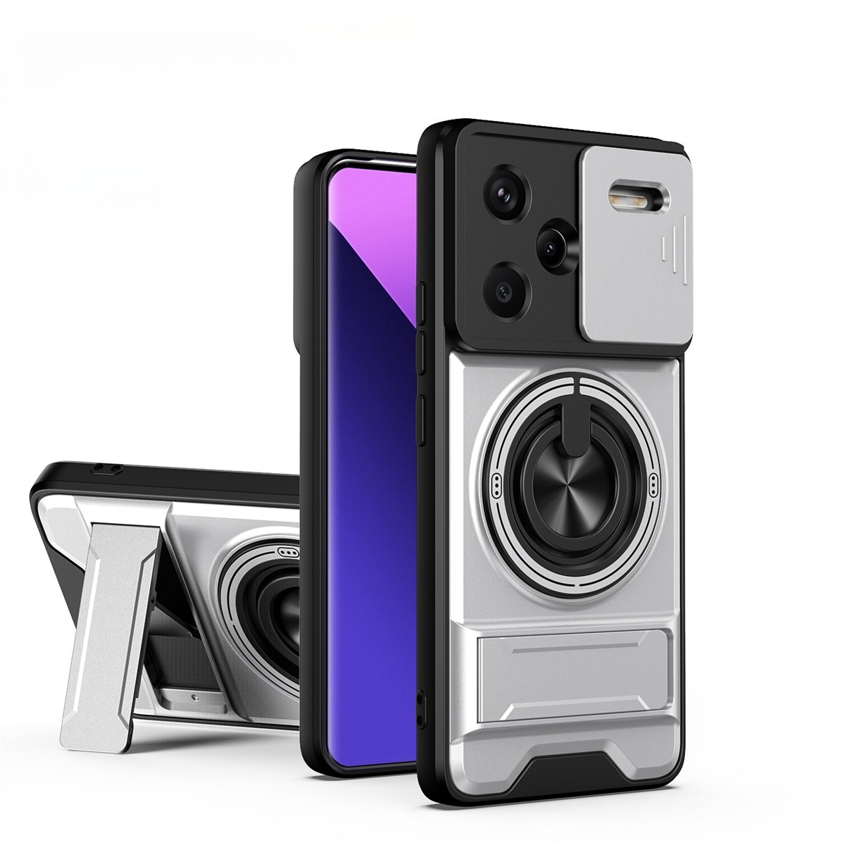 Taco Stand Holder - Objektiv-Slide-Kamera-Telefonhülle für Xiaomi Redmi Note 14
