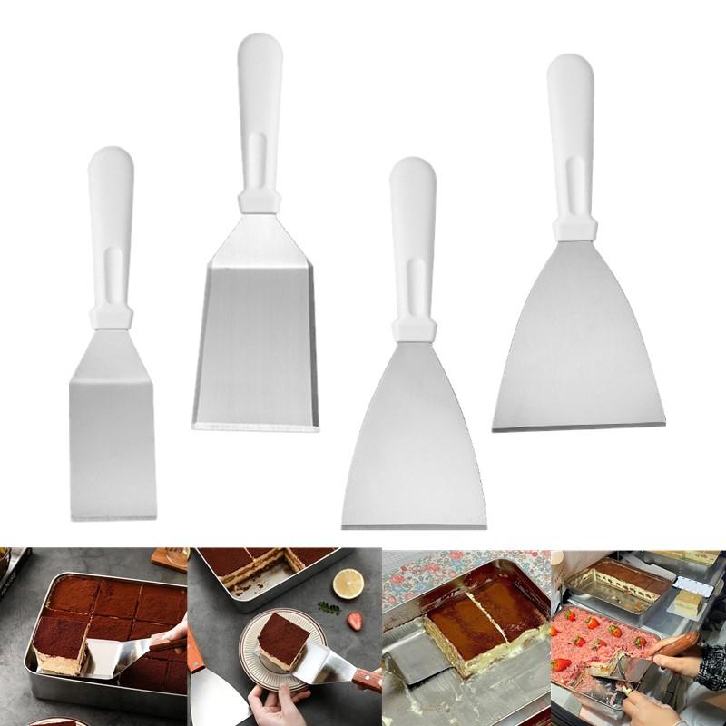 Okonomiyaki Spatula - Edelstahl-Kuchenspatel mit Kunststoffgriff, Käsespatel, Pizzaschaufel, Spatel