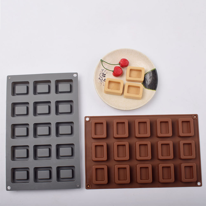 Donut Mold Silicone - Quadratische Donut-Silikon-Kuchenform zum Backen von Gelee,