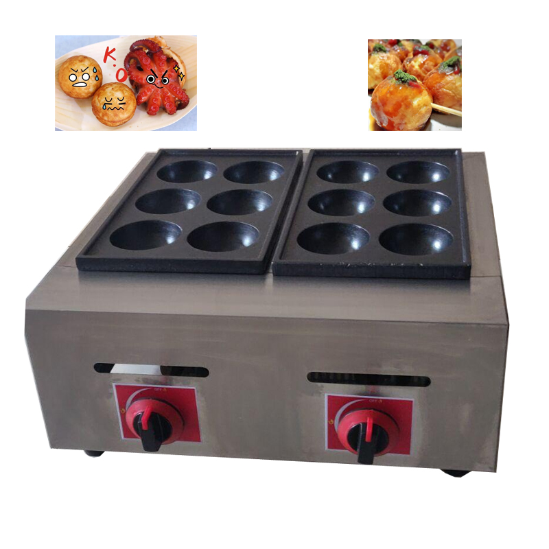 Takoyaki Grill Plate - Kommerzieller Elektro-/Gas-Fischbällchen-Grill, Takoyaki-Maschine mit Antihaft-Gusseisenplatte, Fischbällchen-Hersteller