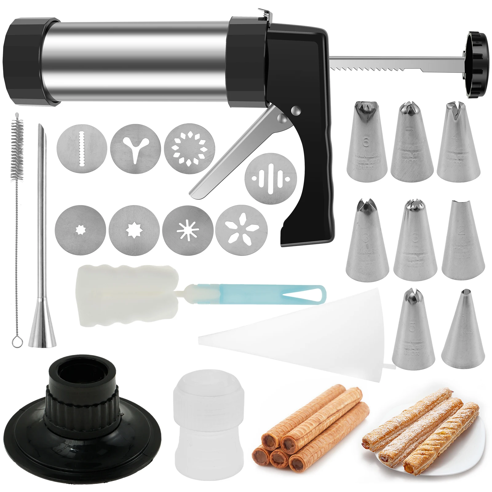 Churros Maker Gun - Churro Maker Maschine Edelstahl Churro Gun