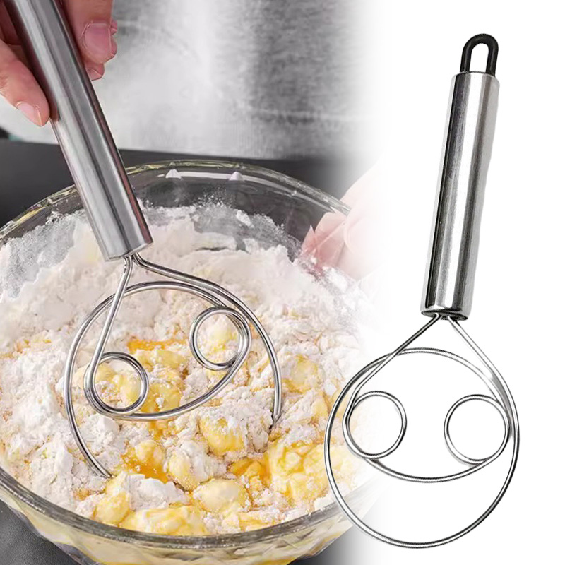 Danish Pancake Pan - Dänischer Teig, Brot, Schneebesen, Edelstahlgriff, Küche,