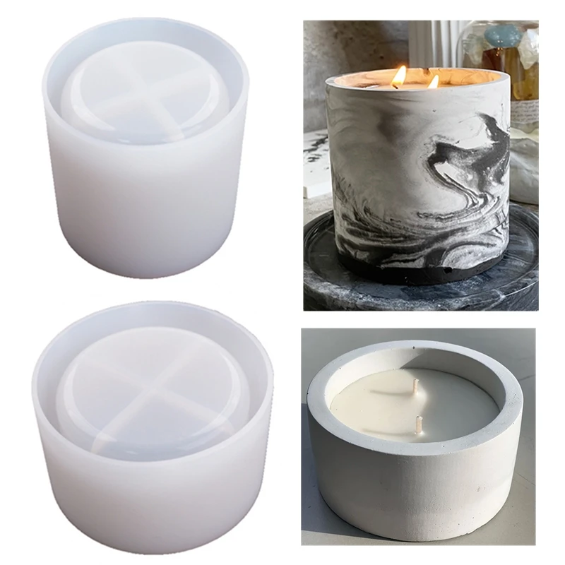 Potsticker Mold - 3 Größen runde Zementbetonformen für Kerzen,