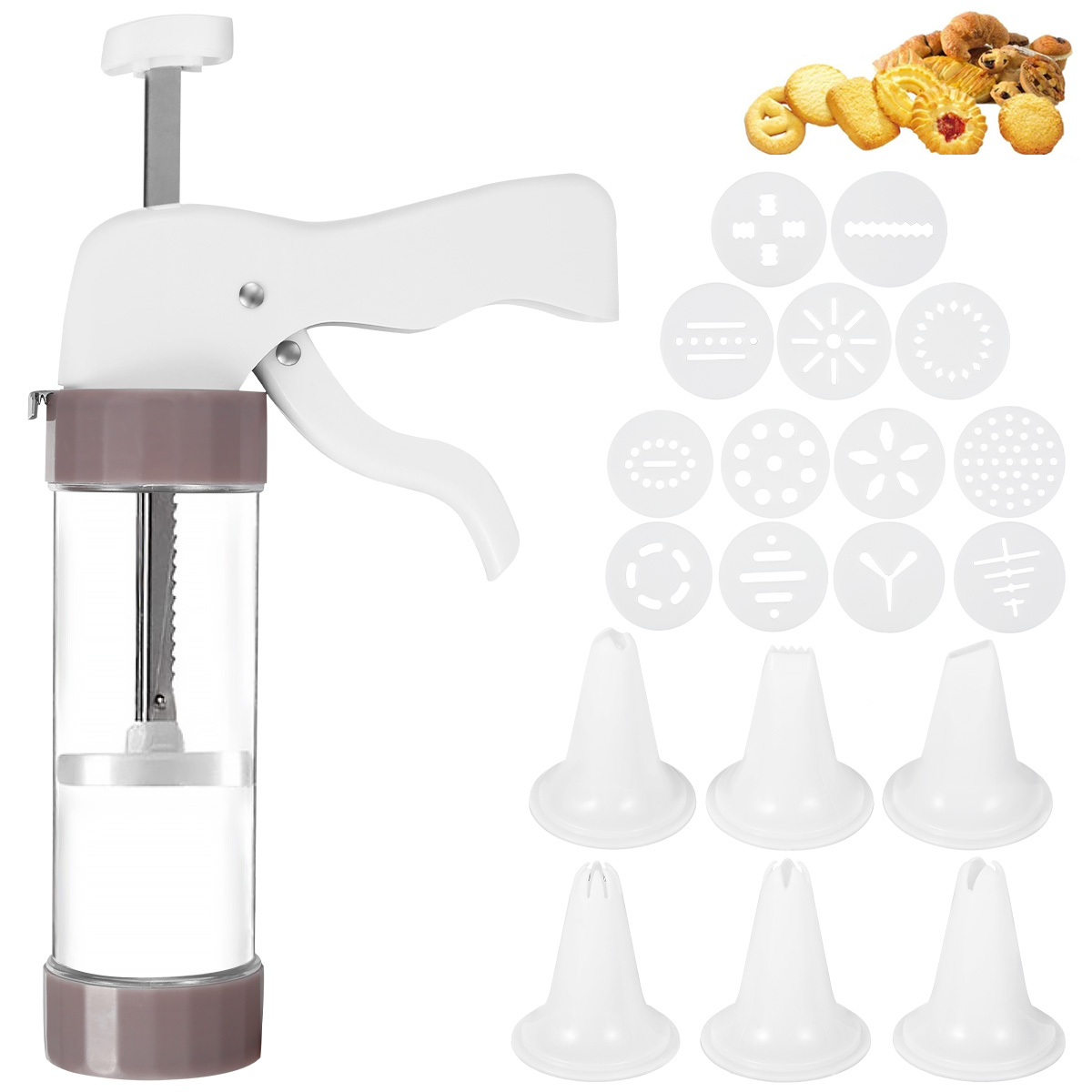 Churros Maker Gun - Kekspresse-Set, Kekspresse, Pistolen-Set, Keksmaschine, Churro-Maker, Kekspresse,