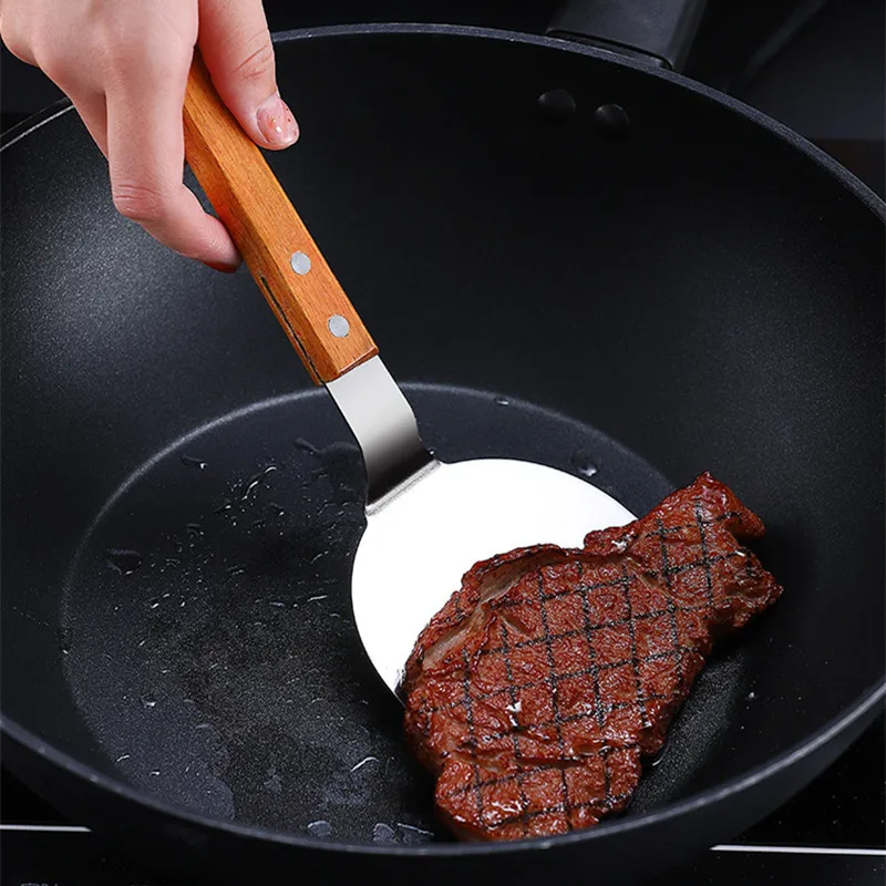 Edelstahl Holzgriff Teppanyaki – Okonomiyaki Spatula Bewertung und Preis
