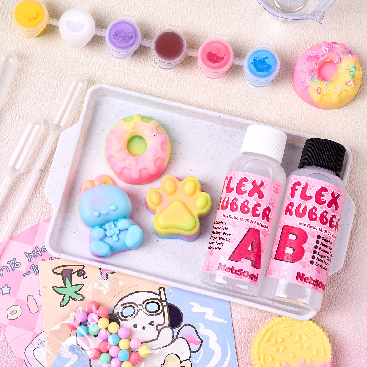 Taba Squishy Maker Kit Flex Ru – Donut Mold Silicone Bewertung und Preis