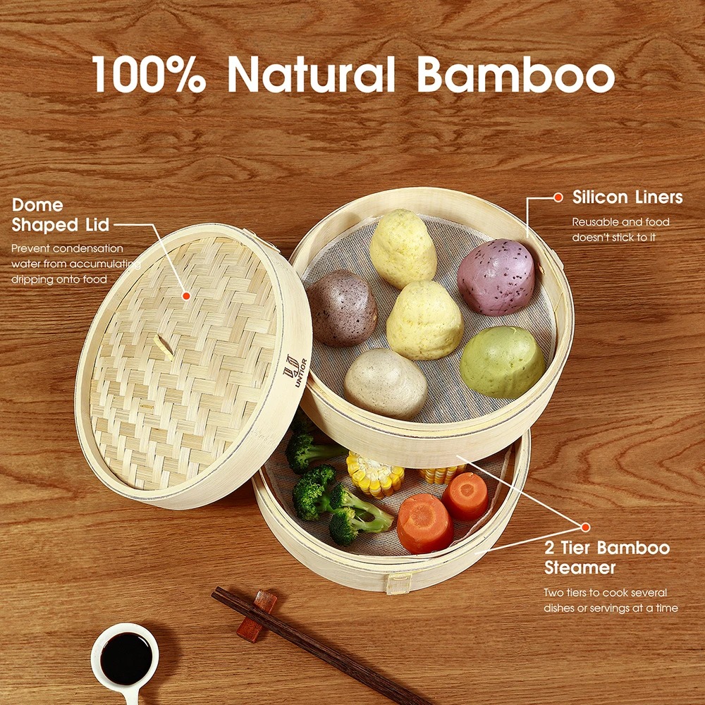 Bambus-Dampf korb mit Deckel K – Bao Steamer Bamboo Bewertung und Preis