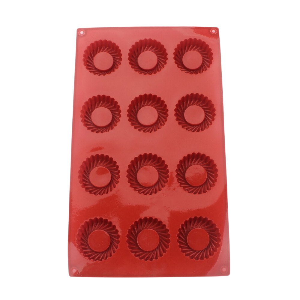 12-Loch Kreisförmige Wirbel-Fo – Donut Mold Silicone Bewertung und Preis