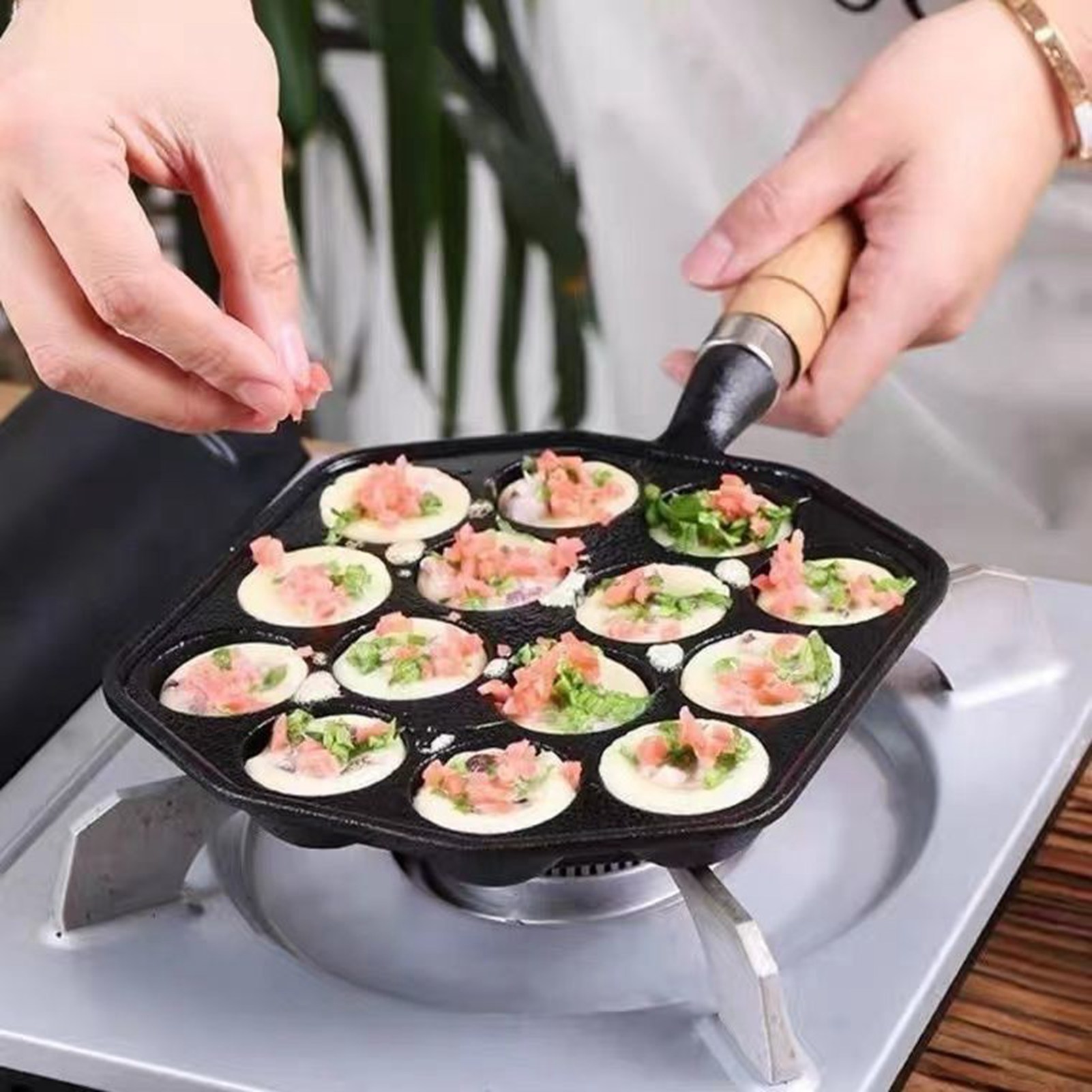 14 Löcher Takoyaki Pfanne Anti – Egg Waffle Pan Bewertung und Preis
