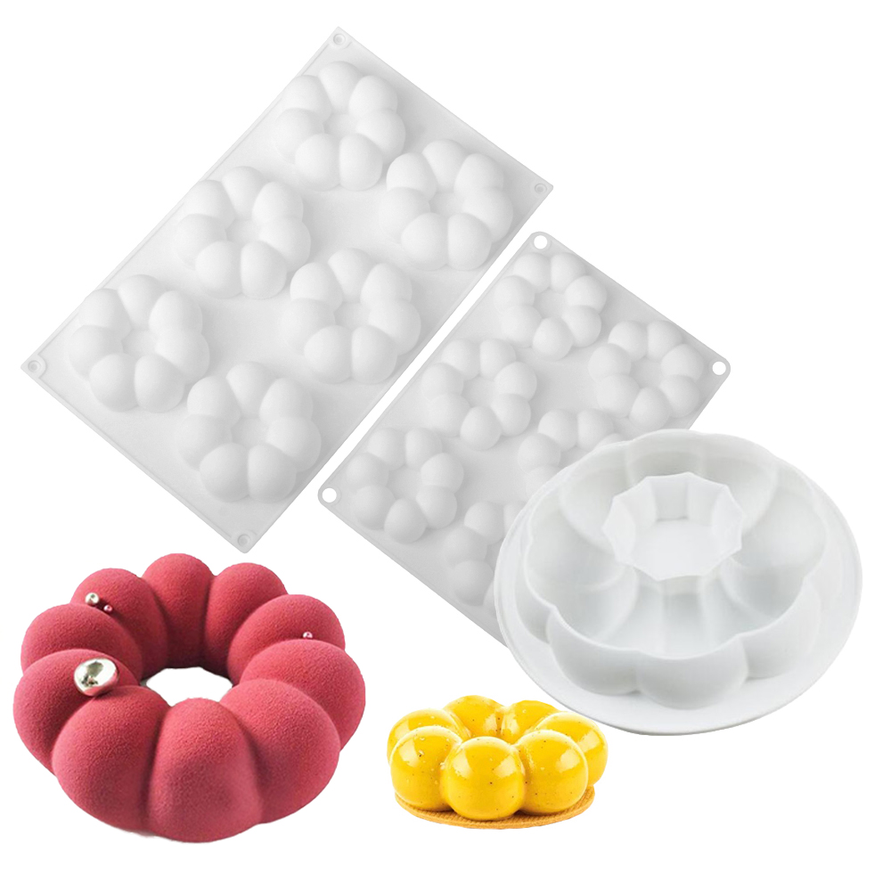 1 oder 6 Zellen Blütenblattför – Donut Mold Silicone Bewertung und Preis