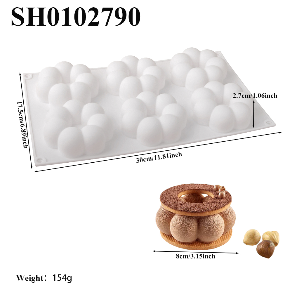 1 oder 6 Zellen Blütenblattför – Donut Mold Silicone Bewertung und Preis