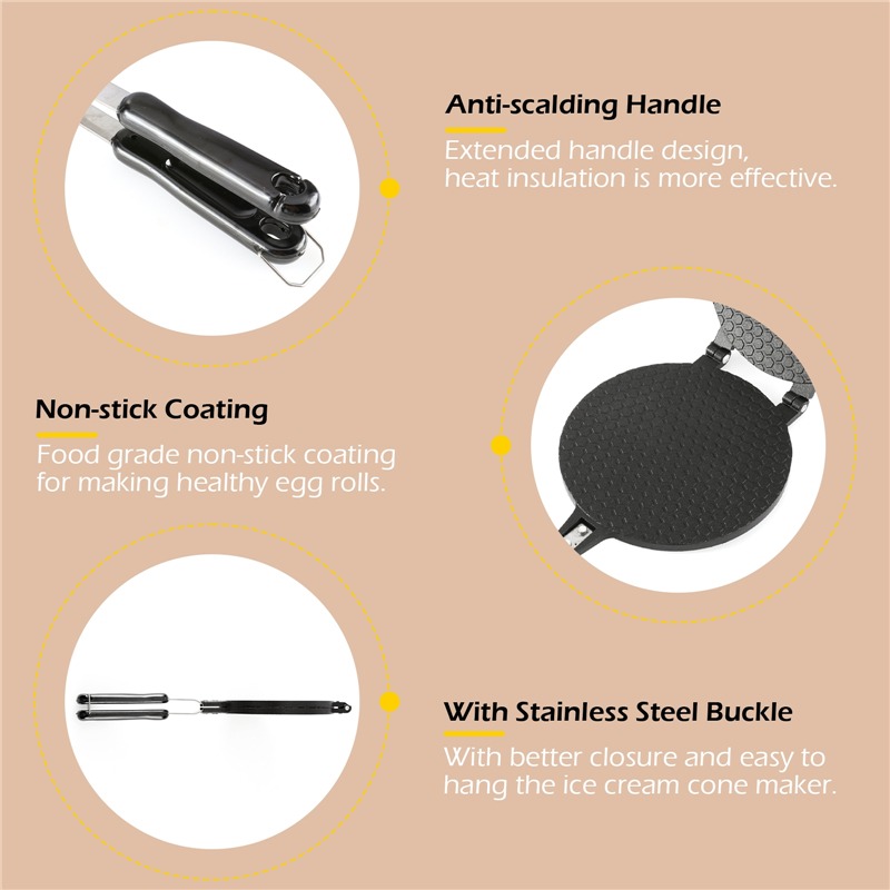 22 cm Antihaft-Eierbrötchen Wa – Waffle Cone Maker Bewertung und Preis
