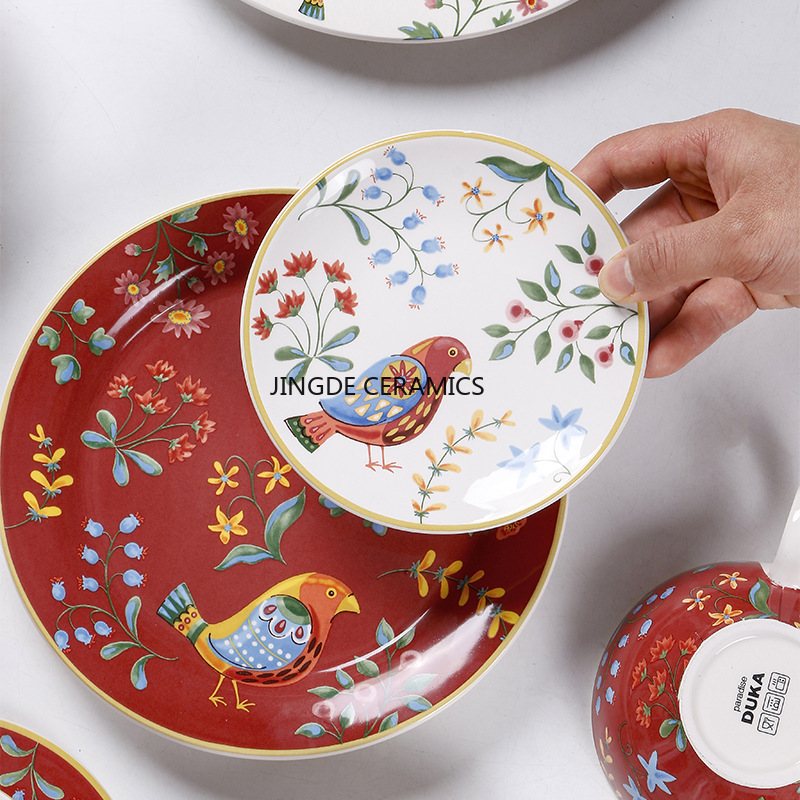 1pc Europäischen Keramik Rote  – Dim Sum Basket Bewertung und Preis